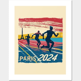 Paris 2024, sprint race, Athletics Posters and Art